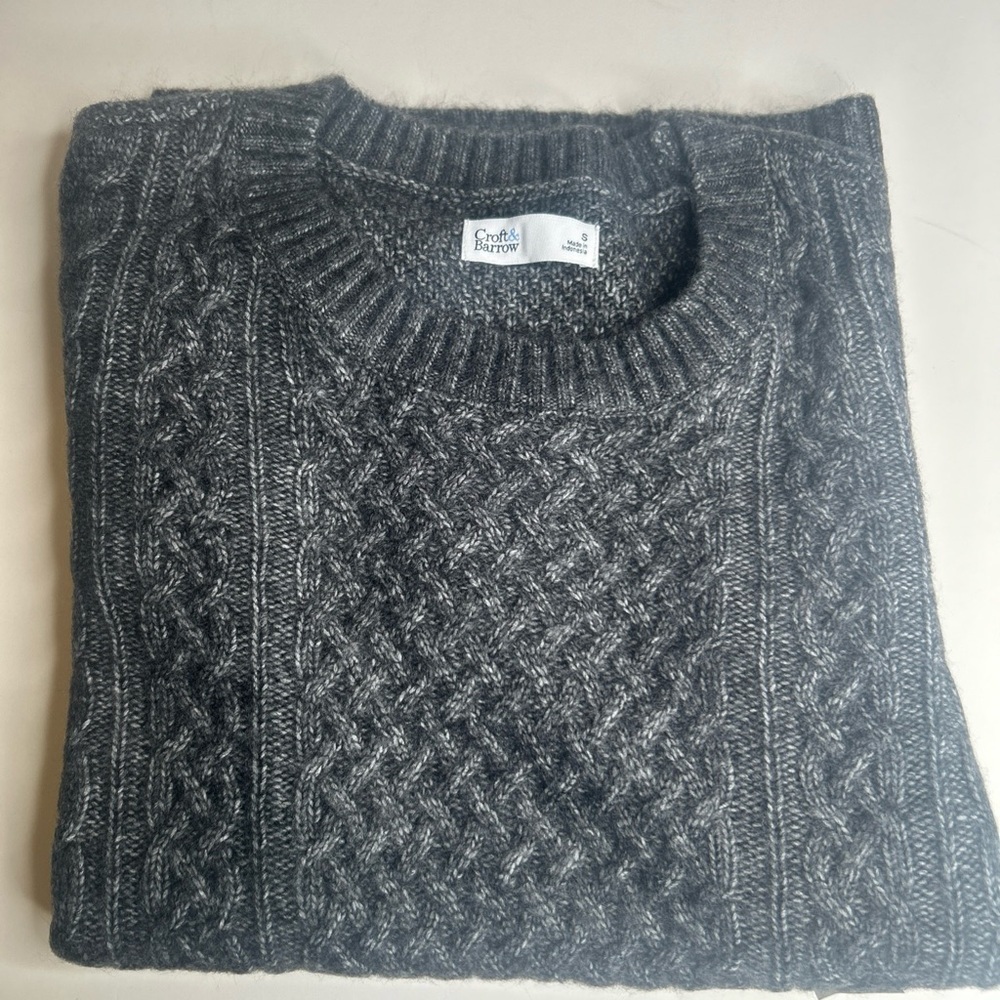 NWT Croft & barrow Cozy Sweater. Gray, Sz. S - Picture 5 of 6